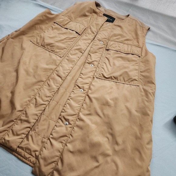 Lafayette 148 New York Jackets & Blazers - Lafayette 148 New York XL Camel Vest Women Neutral Versatile Staple Elevate